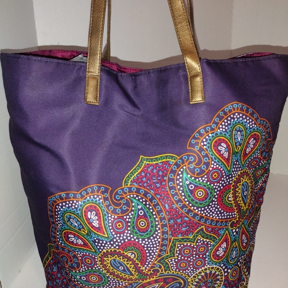 💜Colorful Paisley Tote Bag - Picture 2 of 6